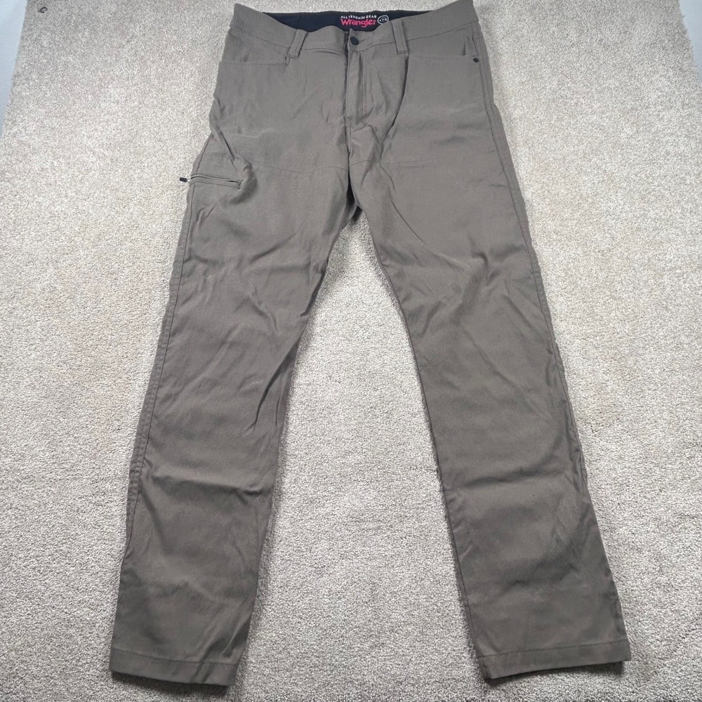 Wrangler ATG All Terrain Gear Mens Gray Outdoor Hiking Utility Pants 36x31